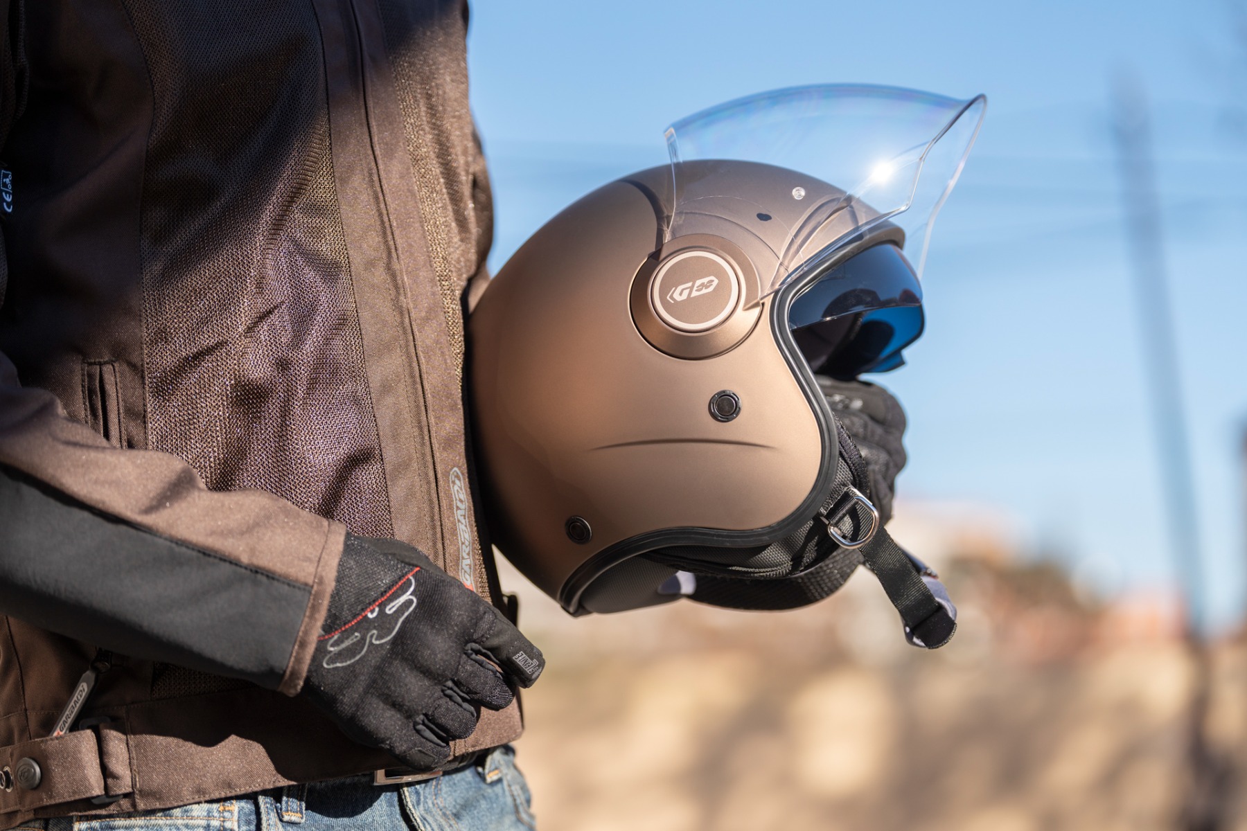 Casco Moto Jet Gari G21 Sunvisor